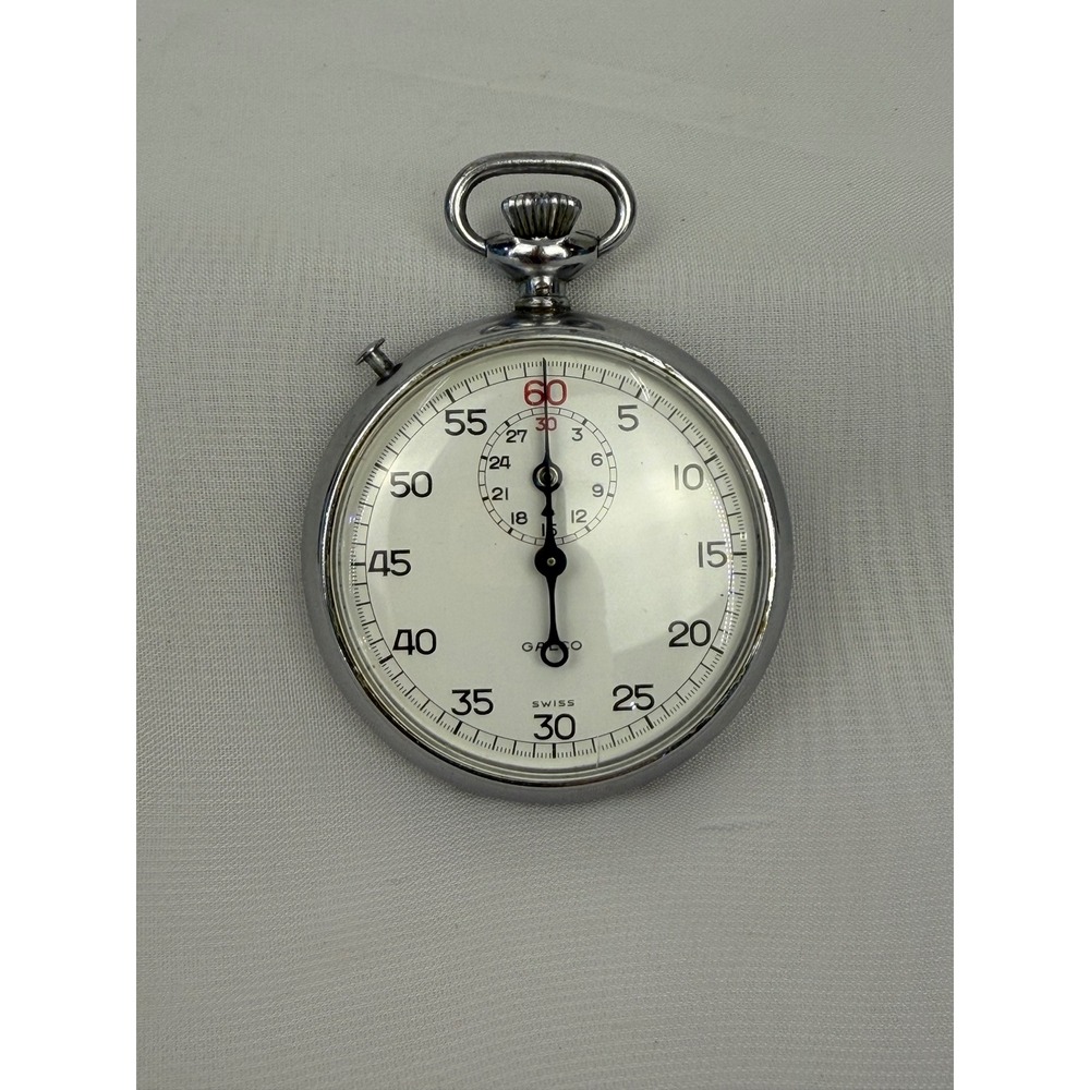 Vintage Galco Swiss Made Mechanical Stopwatch Analog 30 Minute Timer 50mm